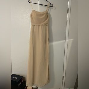 Azazie Champagne Bridesmaid Dress